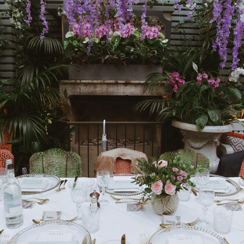 Wedding table setting