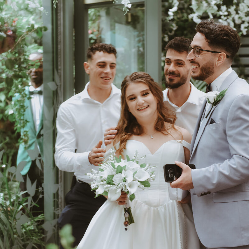 Bride with friends